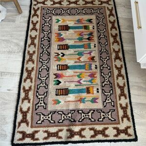 Southwest Original Native American Indian Tribal Area Rug - Handmade